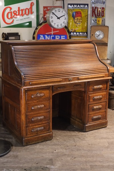 meuble de metier bureau cylindre americain ancien